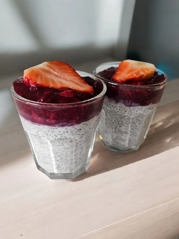 deser z chia i malinami, dietetyk kliniczny kinga witczak